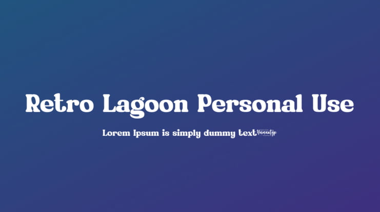 Retro Lagoon Personal Use Font