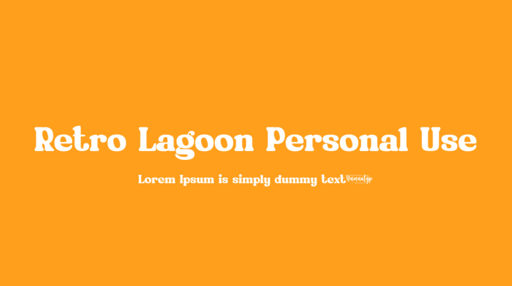 Retro Lagoon Personal Use Font