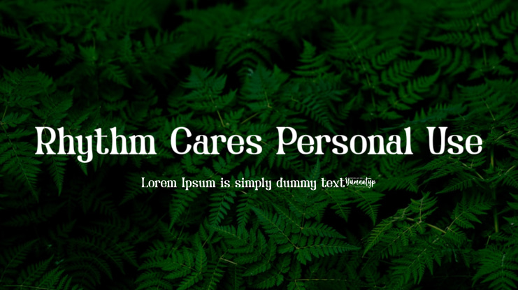 Rhythm Cares Personal Use Font