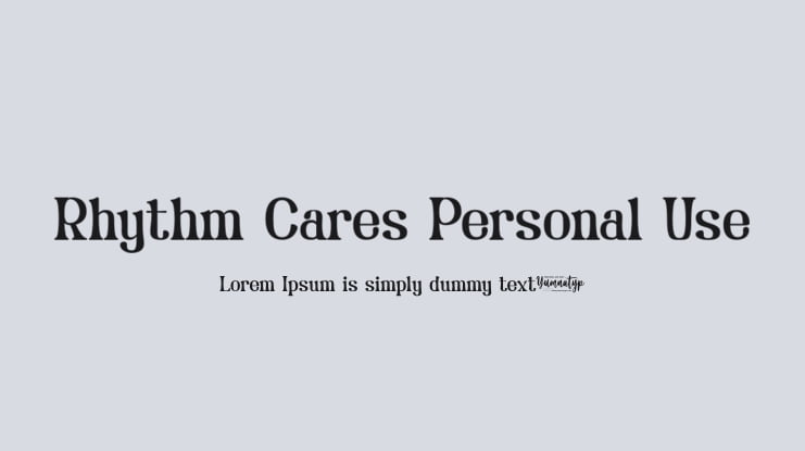 Rhythm Cares Personal Use Font