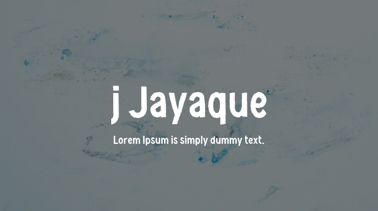 j Jayaque Font