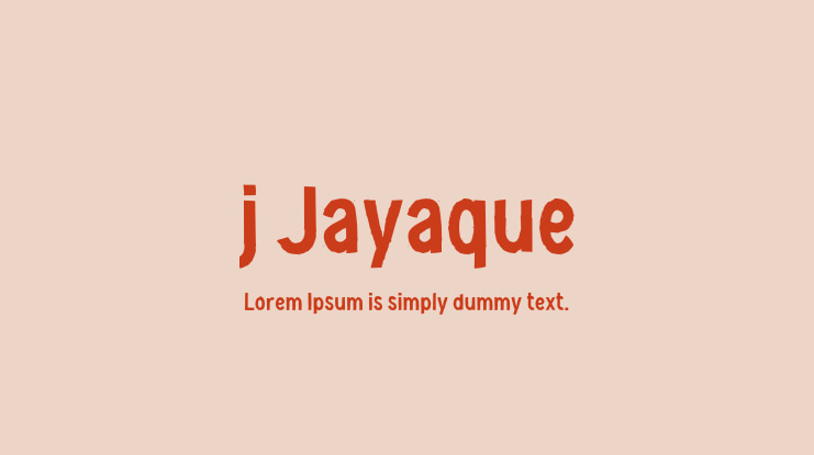 j Jayaque Font