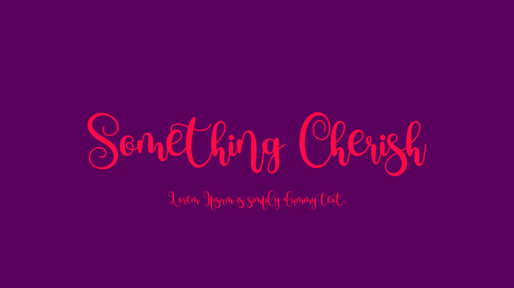 Something Cherish Font