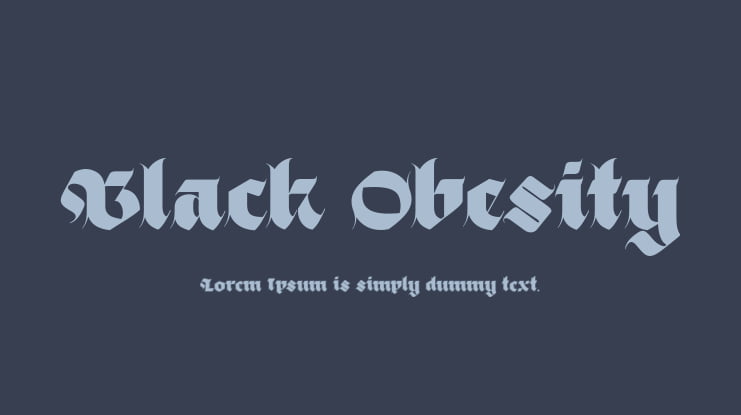 Black Obesity Font