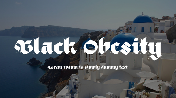 Black Obesity Font
