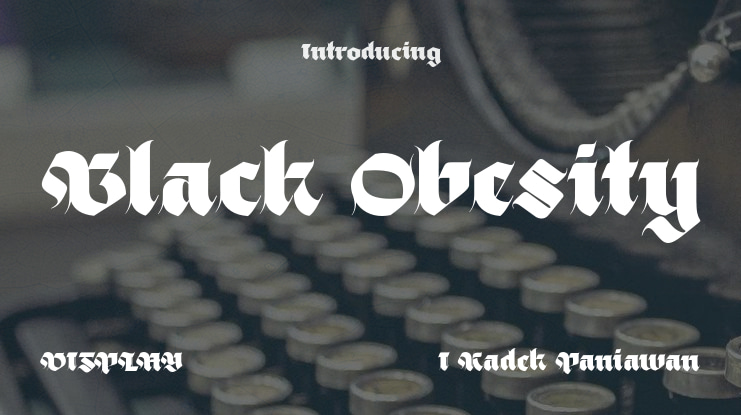 Black Obesity Font