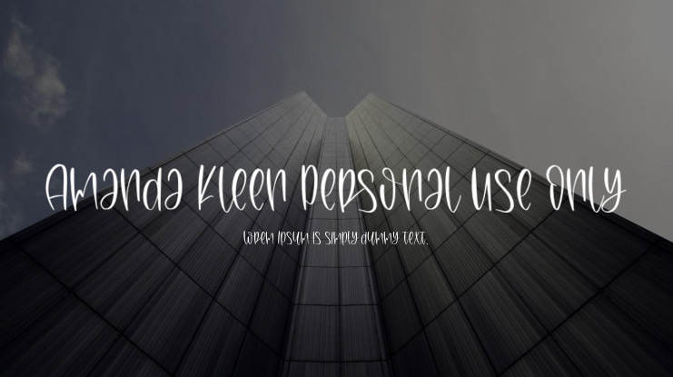 Amanda Kleen Personal Use Only Font