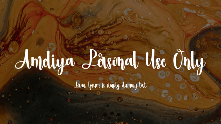 Ameliya Personal Use Only Font