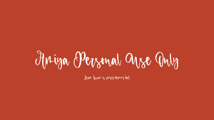 Amiya Personal Use Only Font