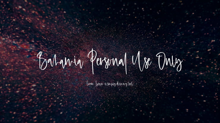 Bahamia Personal Use Only Font