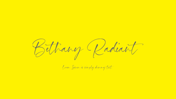 Bethany Radiant Font
