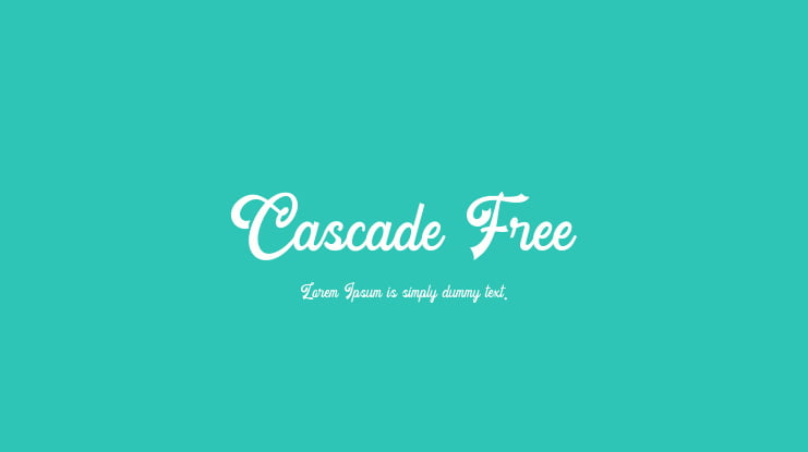 Cascade Free Font