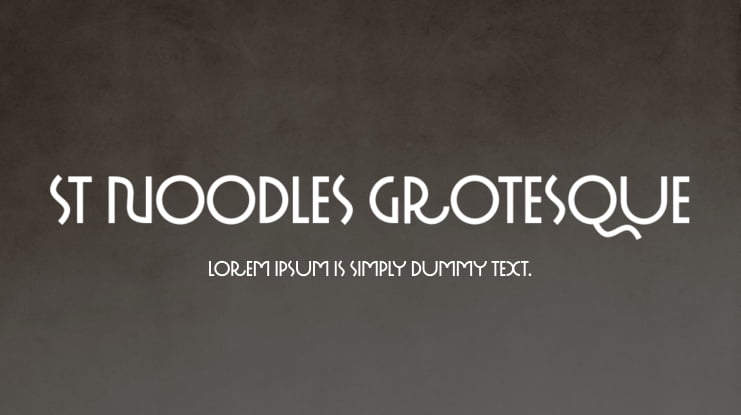 ST Noodles Grotesque Font