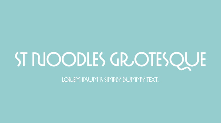 ST Noodles Grotesque Font