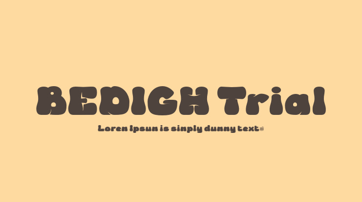 BEDIGH Trial Font