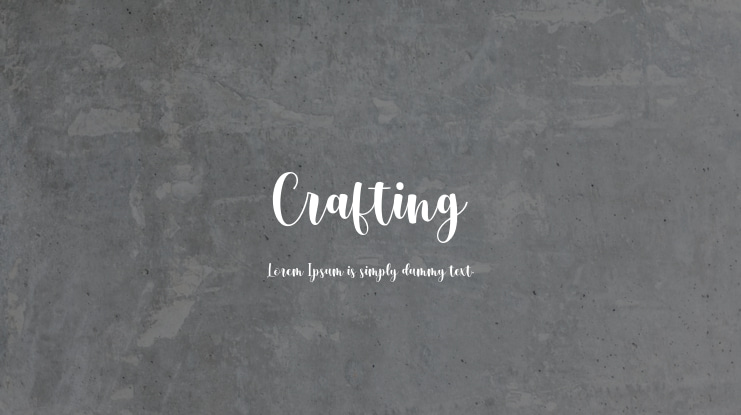 Crafting Font