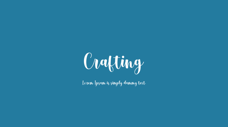 Crafting Font