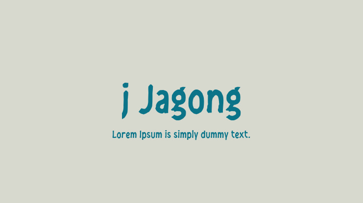 j Jagong Font