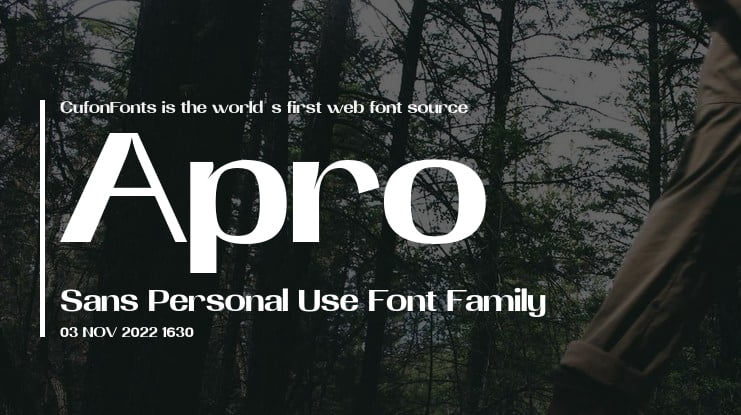 Apro Sans Personal Use Font
