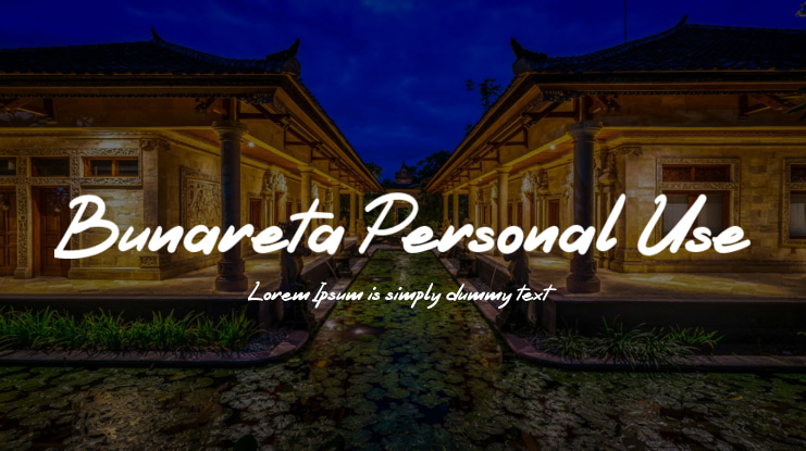 Bunareta Personal Use Font
