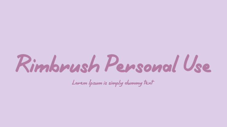 Rimbrush Personal Use Font