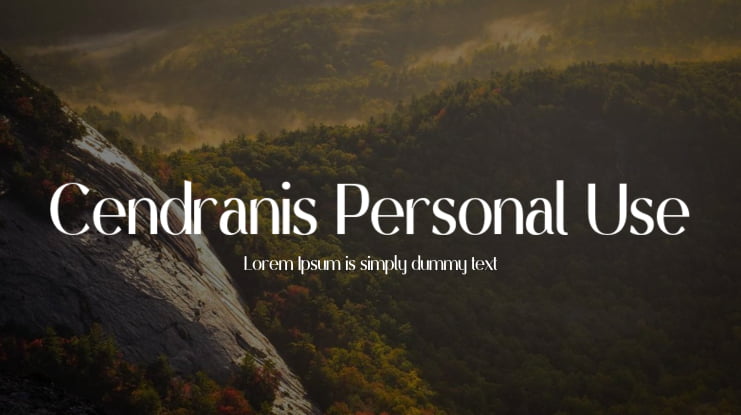 Cendranis Personal Use Font