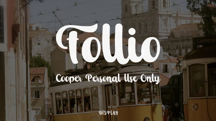 Follio Cooper Personal Use Only Font