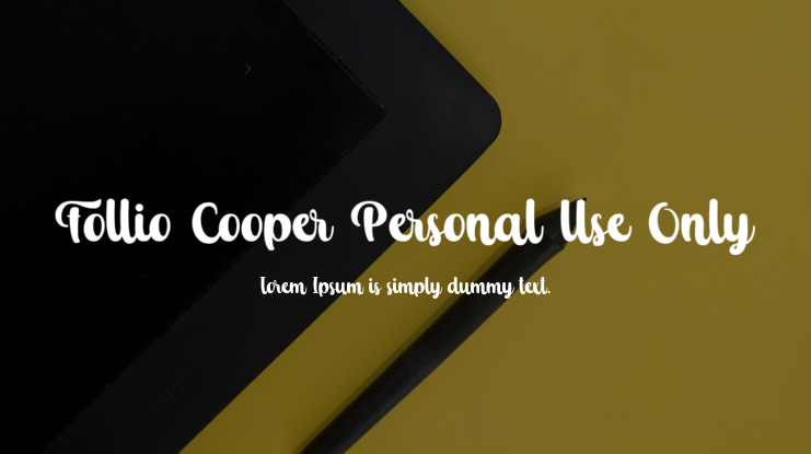 Follio Cooper Personal Use Only Font