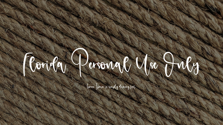 Florida Personal Use Only Font