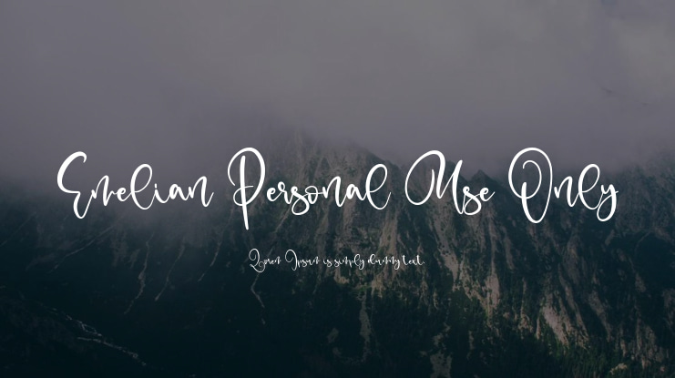 Emelian Personal Use Only Font