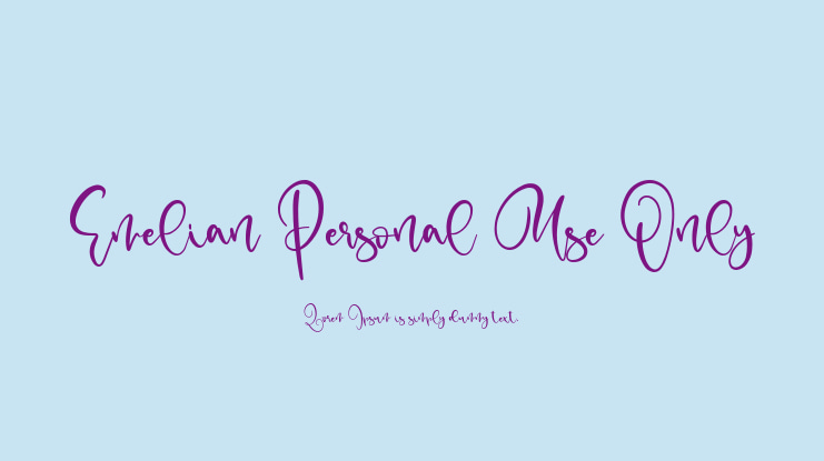 Emelian Personal Use Only Font