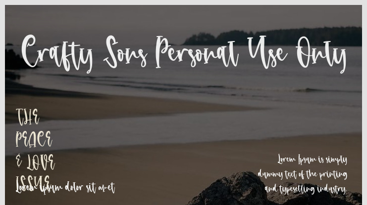 Crafty Sons Personal Use Only Font