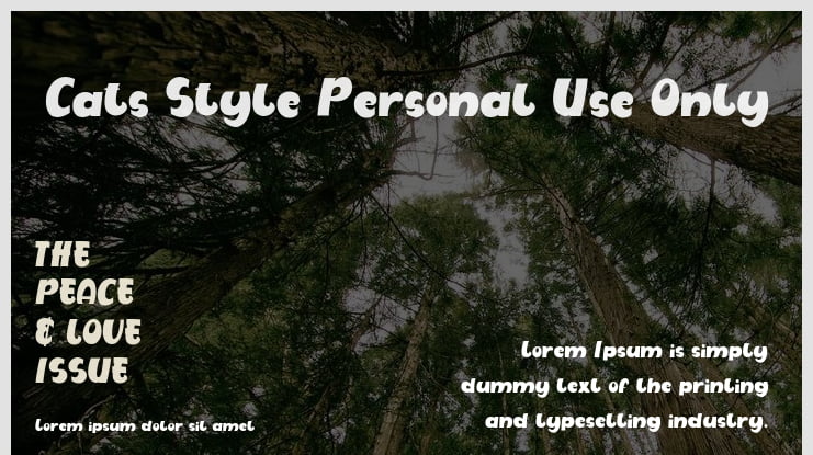 Cats Style Personal Use Only Font