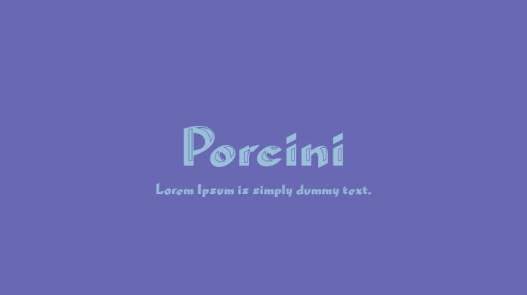 Porcini Font Family