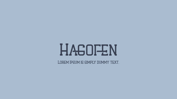 Hagofen Font