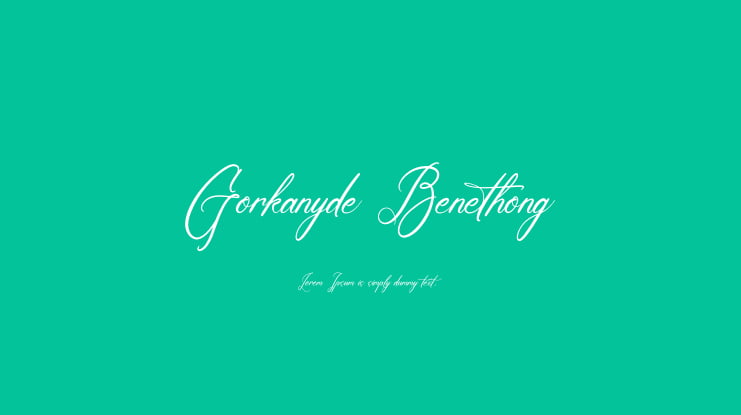 Gorkanyde Benethong Font