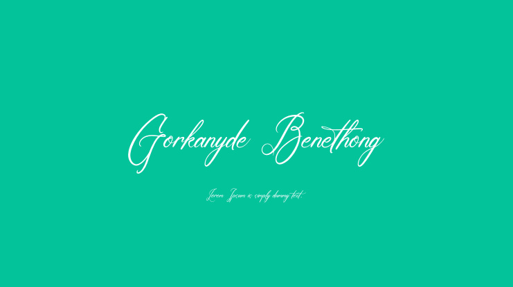 Gorkanyde Benethong Font