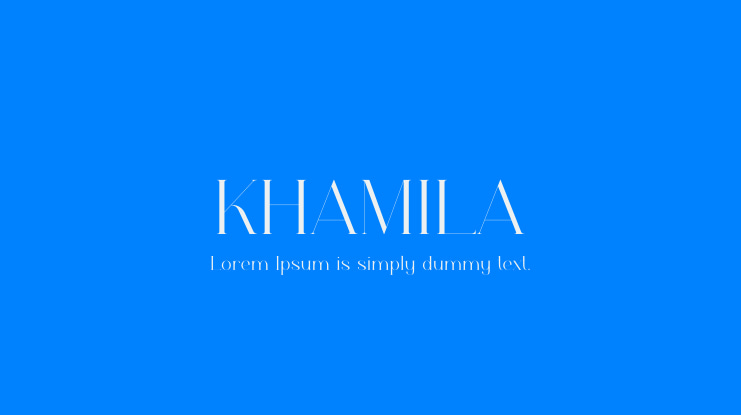 KHAMILA Font