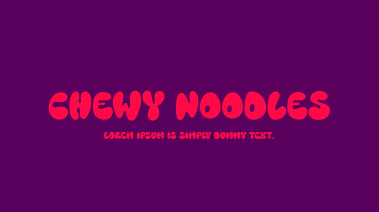 Chewy Noodles Font
