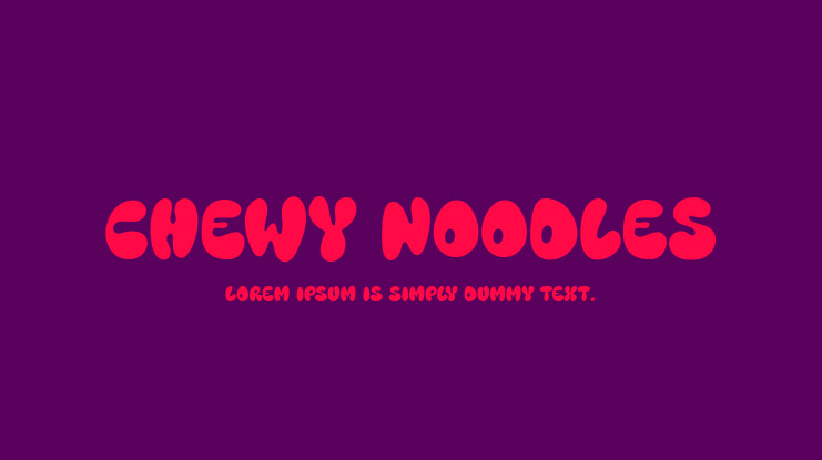 Chewy Noodles Font
