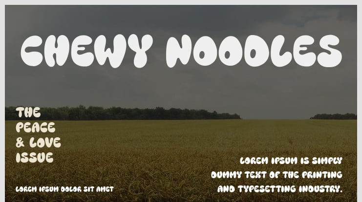 Chewy Noodles Font