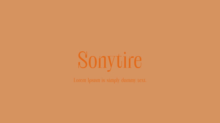 Sonytire Font