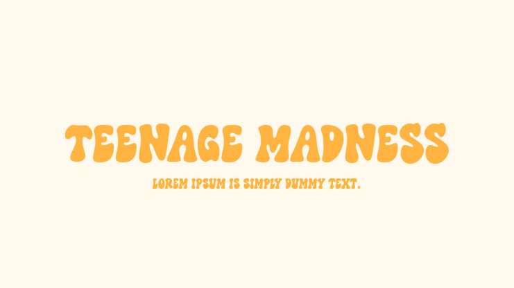 Teenage Madness Font
