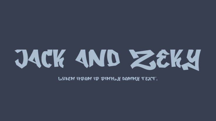 Jack and Zeky Font