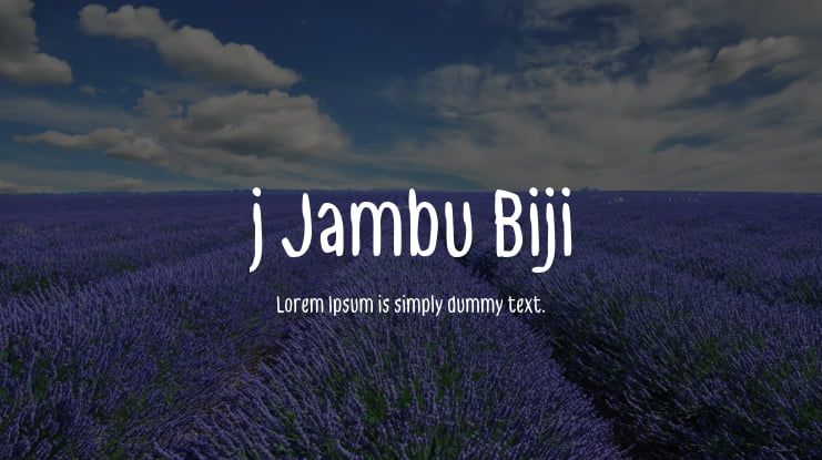j Jambu Biji Font