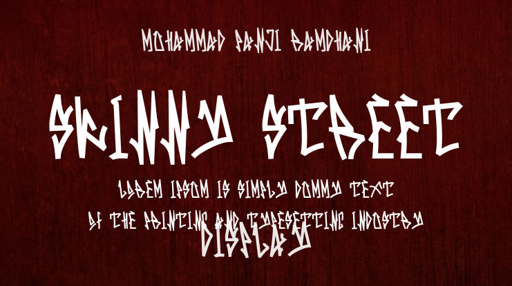 Skinny Street Font Family