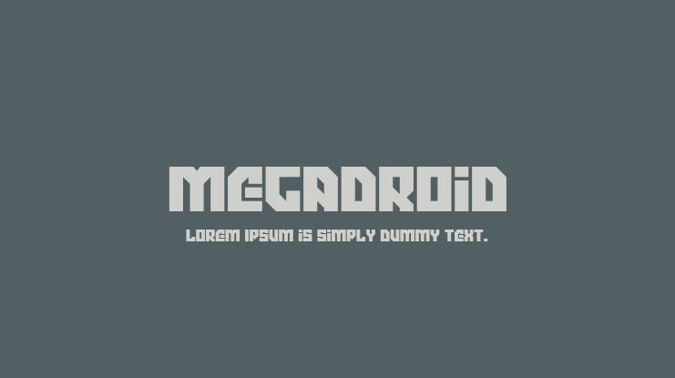 Megadroid Font Family