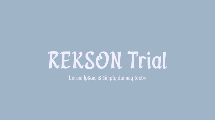 REKSON Trial Font