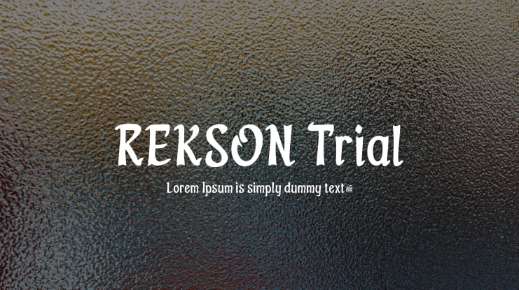REKSON Trial Font