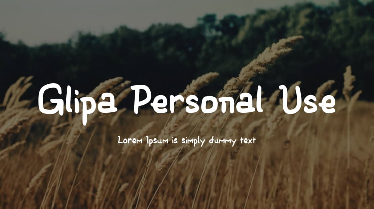 Glipa Personal Use Font